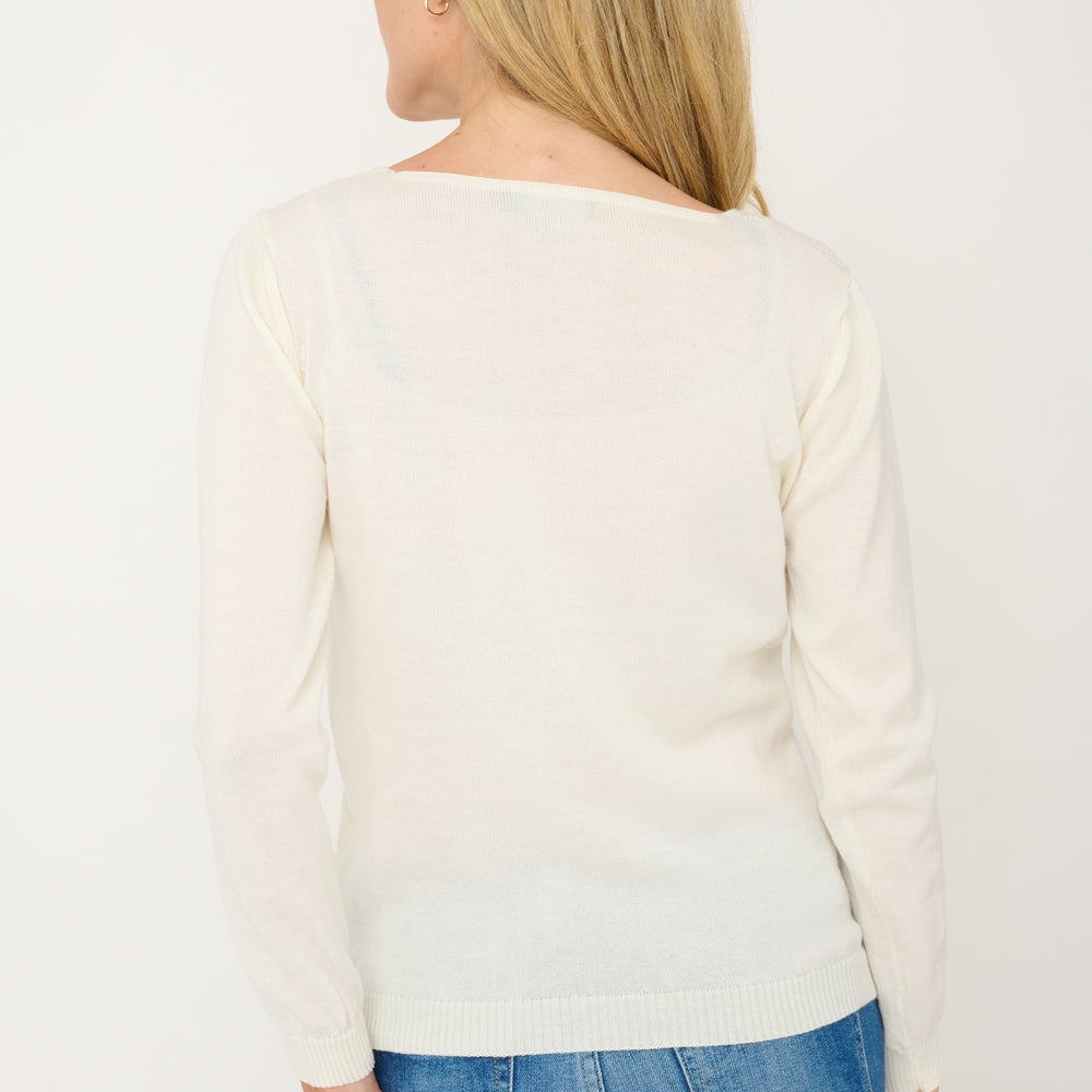 Merino Cashmere V- Neck Jumper