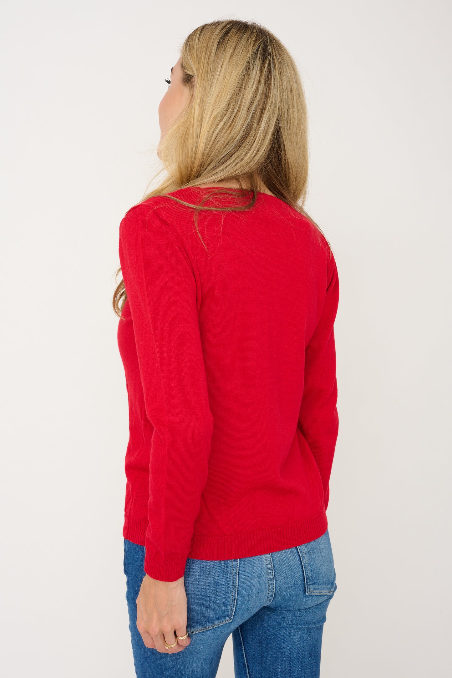 Merino Cashmere V- Neck Jumper