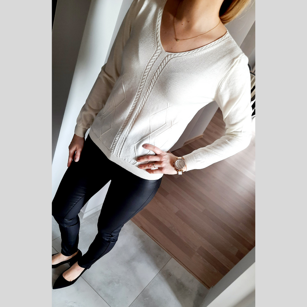 
                      
                        Merino Cashmere V- Neck Sweater
                      
                    