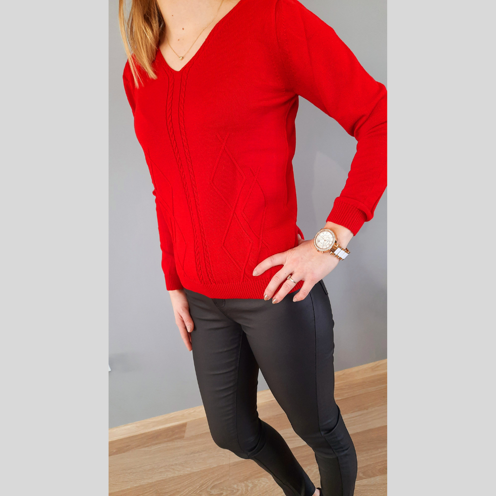 Merino Cashmere V- Neck Jumper