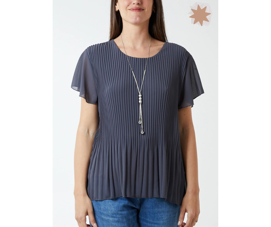 Necklace Pleated Top