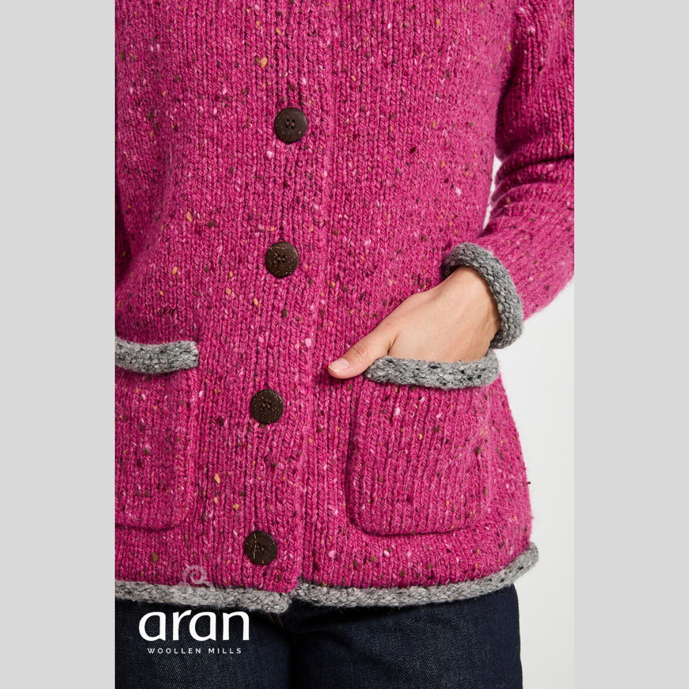 Cardigan with Contrast Detailing
